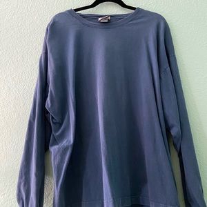 SALE blue long sleeve shirt